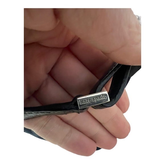 KATE SPADE NOEL print Vintage Original Black on Black Purse Logo Print - Picture 8 of 16